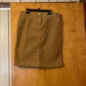 J crew corduroy tan skirt